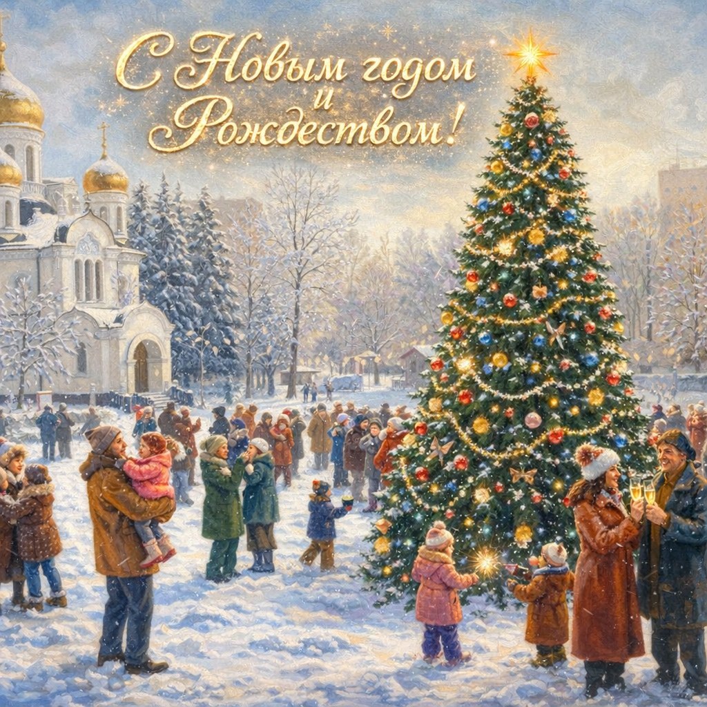 С наступающим Новым годом и Рождеством!